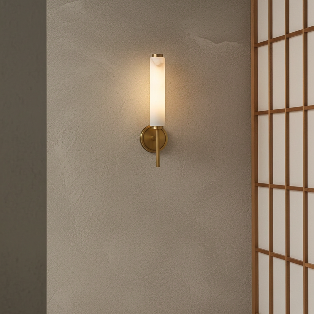 Alekos | Marble &amp; Brass Wall Sconce