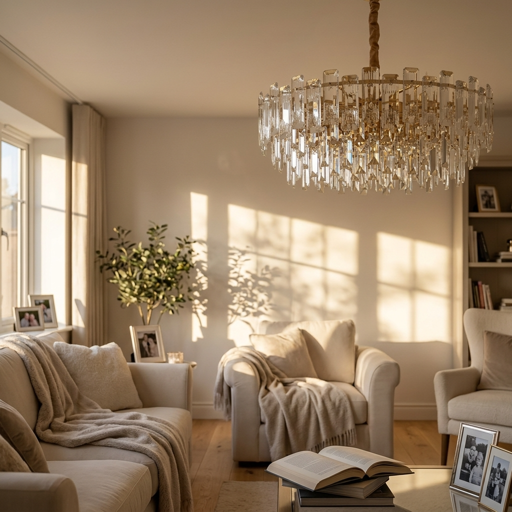 Ella | Imperial Glass and Brass Chandelier