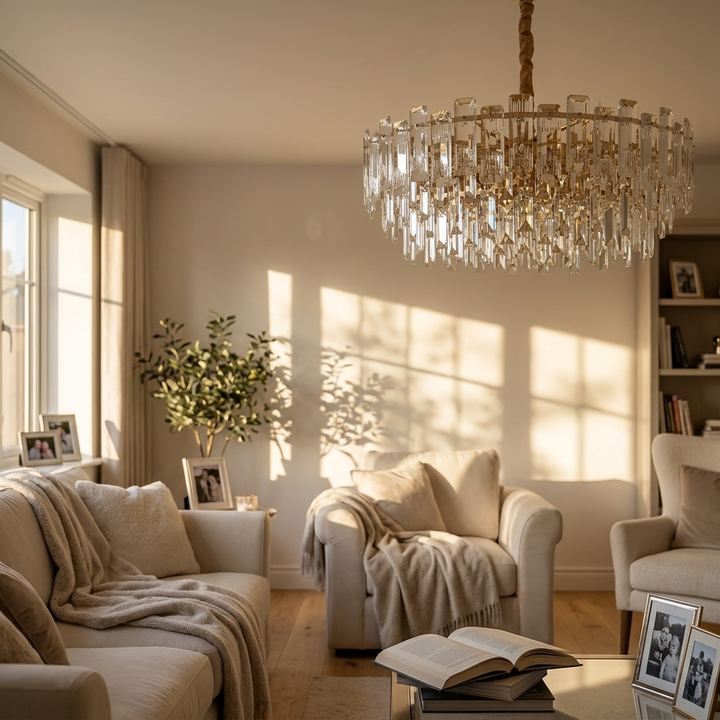 Ella | Imperial Glass and Brass Chandelier