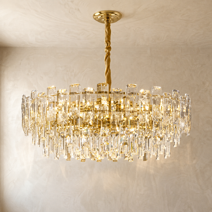 Ella | Imperial Glass and Brass Chandelier
