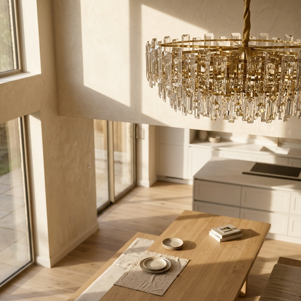 Ella | Imperial Glass and Brass Chandelier