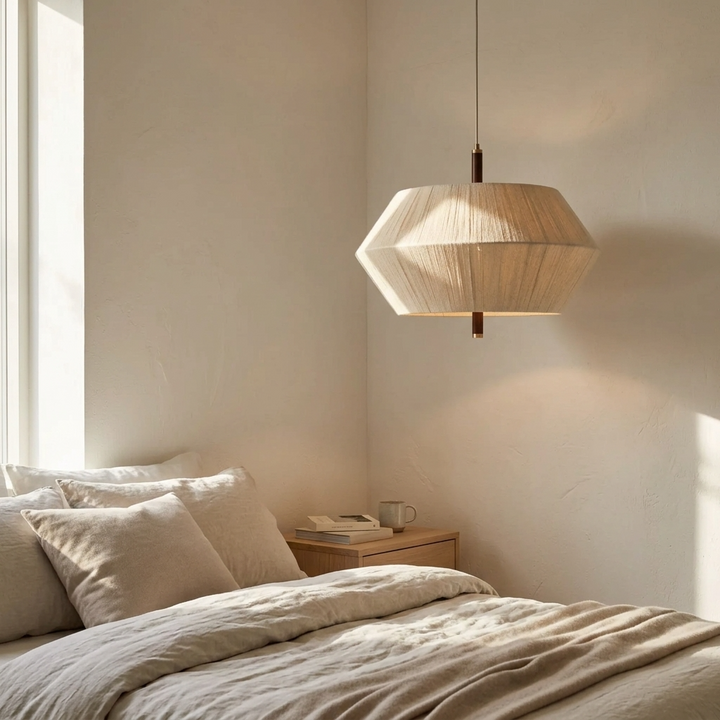 Kide | Fabric Faceted Pendant Light