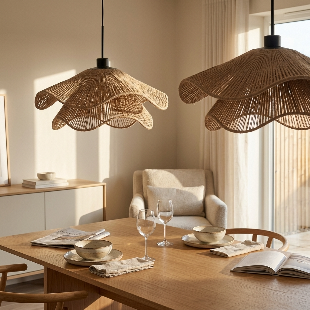 Bølge | Rattan Pendant Light