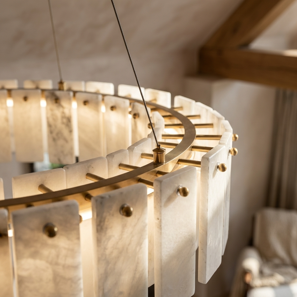 Merete | Alabaster Halo Chandelier