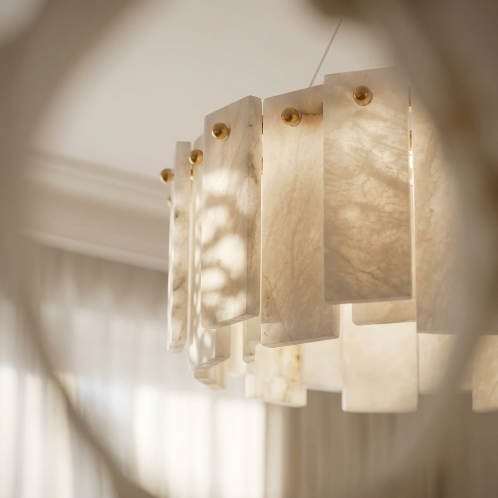 Merete | Alabaster Halo Chandelier