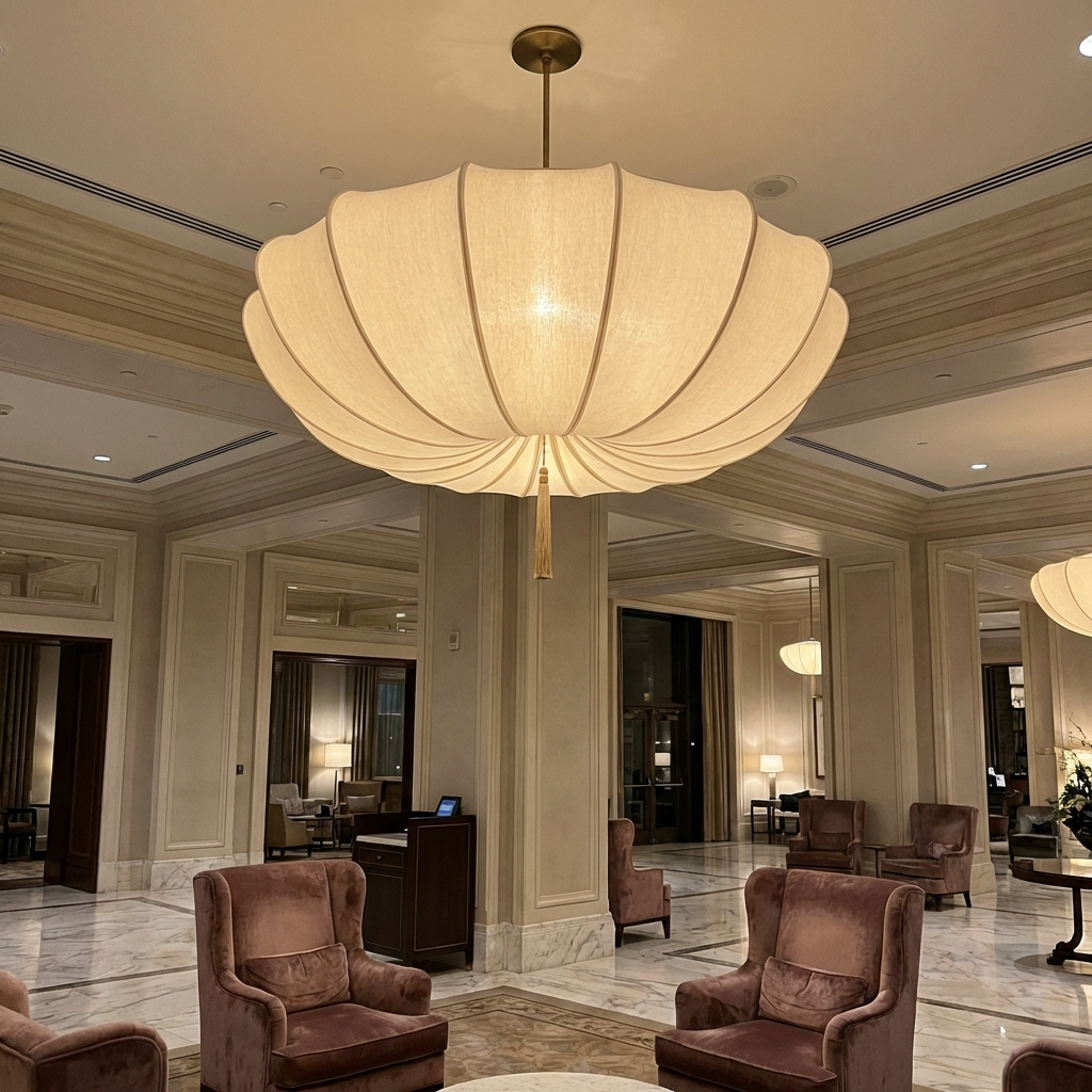 Kappe | Fabric Scalloped Pendant Light