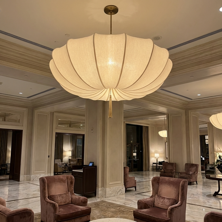 Kappe | Fabric Scalloped Pendant Light