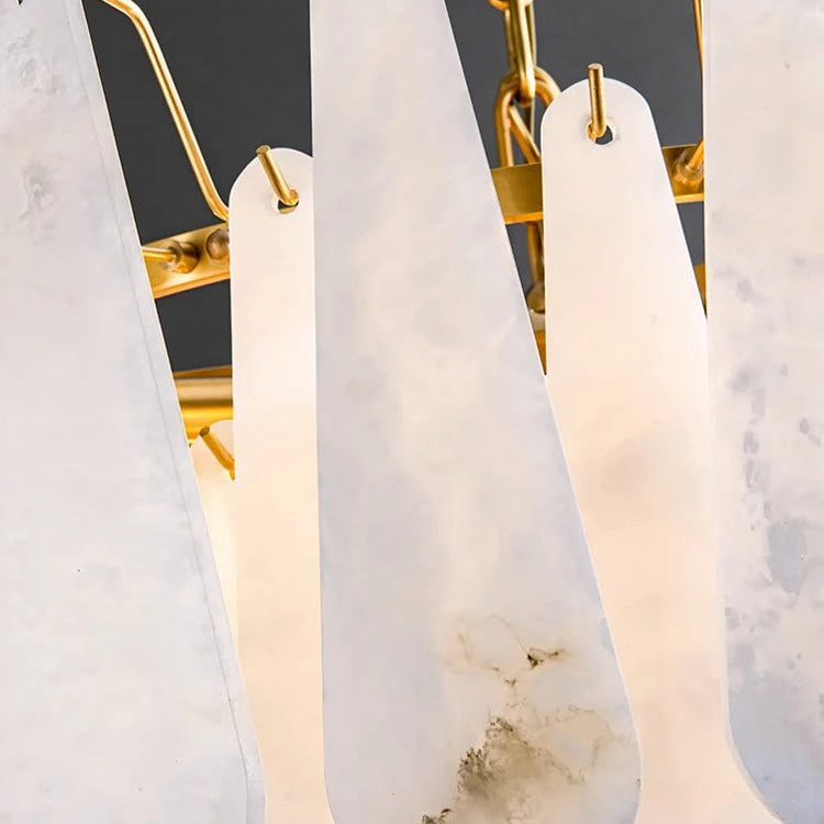 Pietre | Alabaster &amp; Brass Chandelier