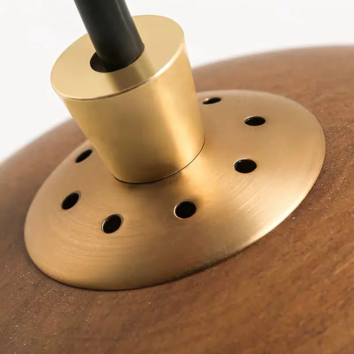 Kuri | Suspension Dôme Bois et Laiton