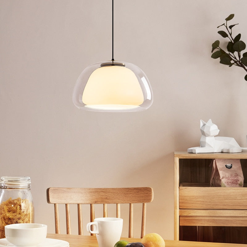 Nuva | Double Glass Pendant Light