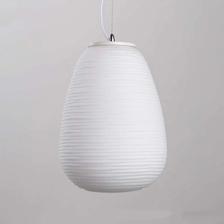 Rayo | Ribbed Milk Glass Pendant Light