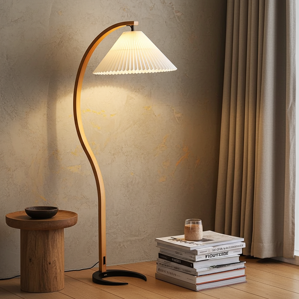 Takumi | Lampada da terra ad arco in legno