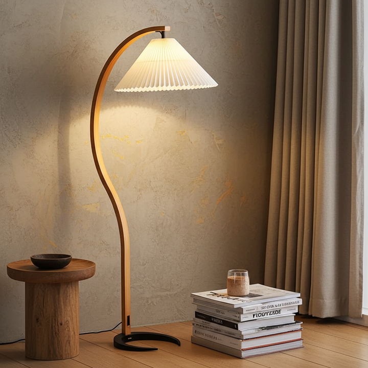 Takumi | Lampada da terra ad arco in legno