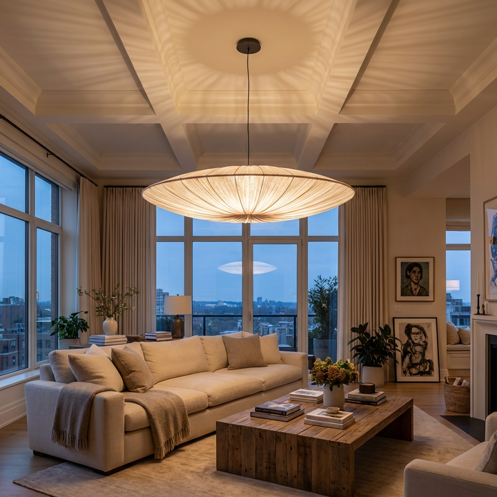 Velo | Fabric Disc Pendant Light