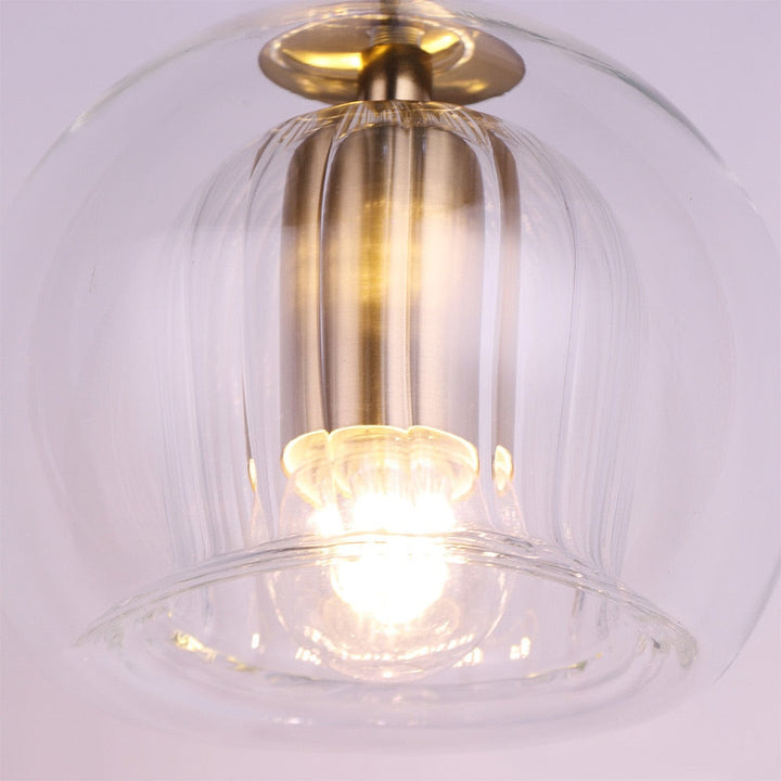 Hand Blown Double Glass Bubble Pendant Light- Garwyn - Louve Lights