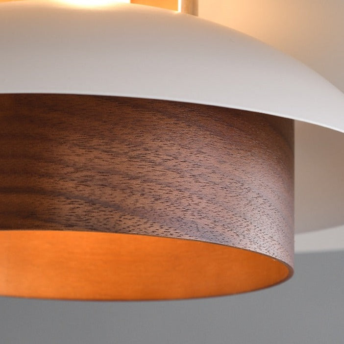 Nordic Style Metal &amp; Wood Pendant Light - Wood Hanging Light - Ospak - Louve Lights