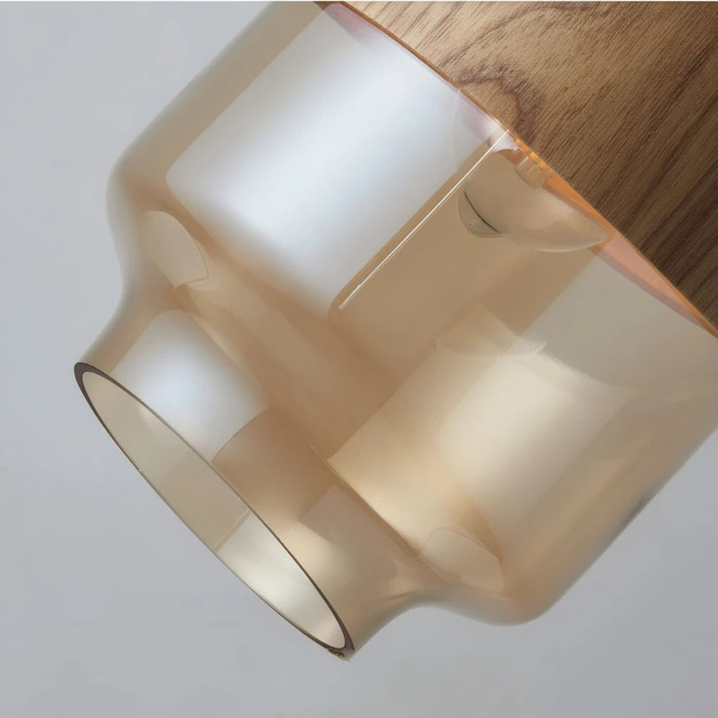 Arno | Wood Style Glass Pendant Light