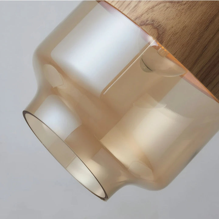 Arno | Wood Style Glass Pendant Light
