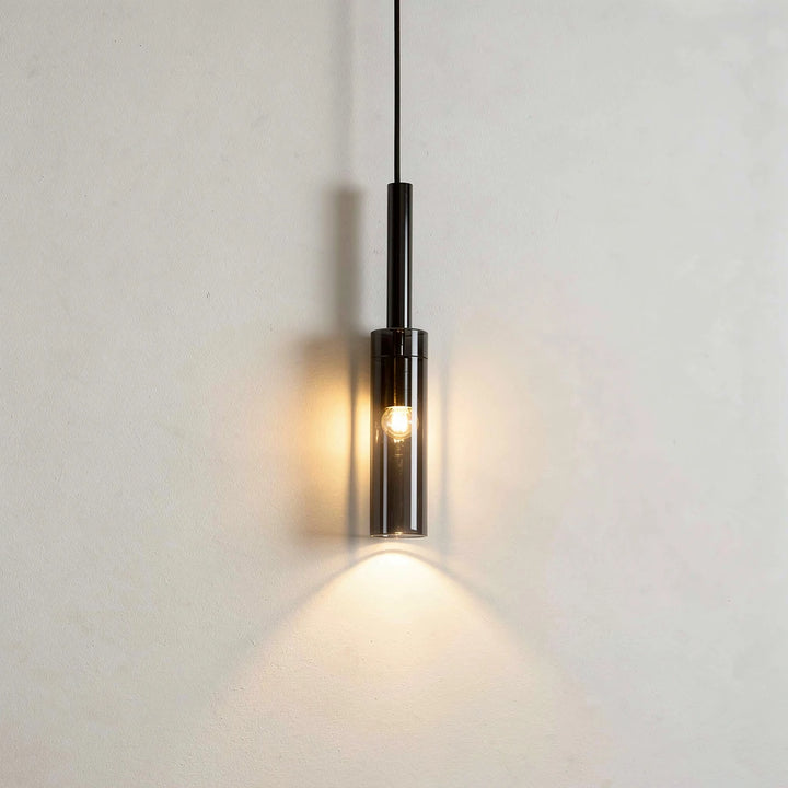 Taina | Rookglas Cilinder Hanglamp