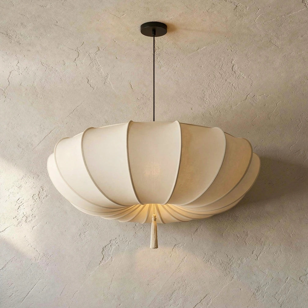 Kappe | Fabric Scalloped Pendant Light