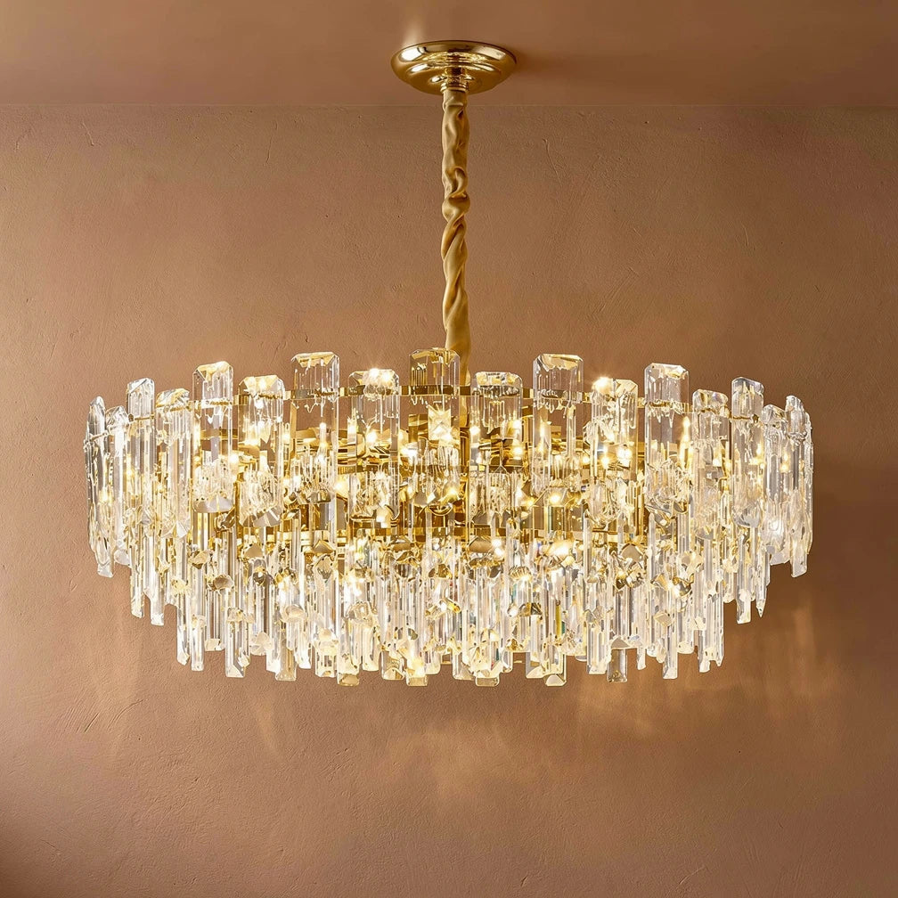 Ella | Imperial Glass and Brass Chandelier