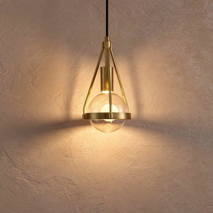 Emilia | Brass and Glass Globe Pendant Light