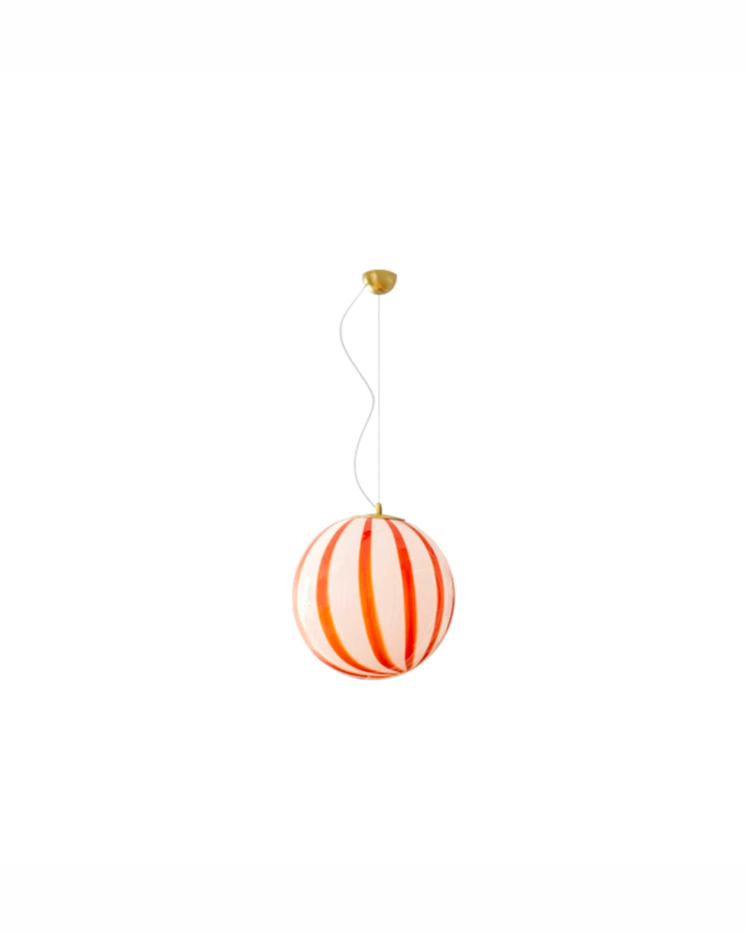 Meloni | Striped Glass Globe Pendant Light
