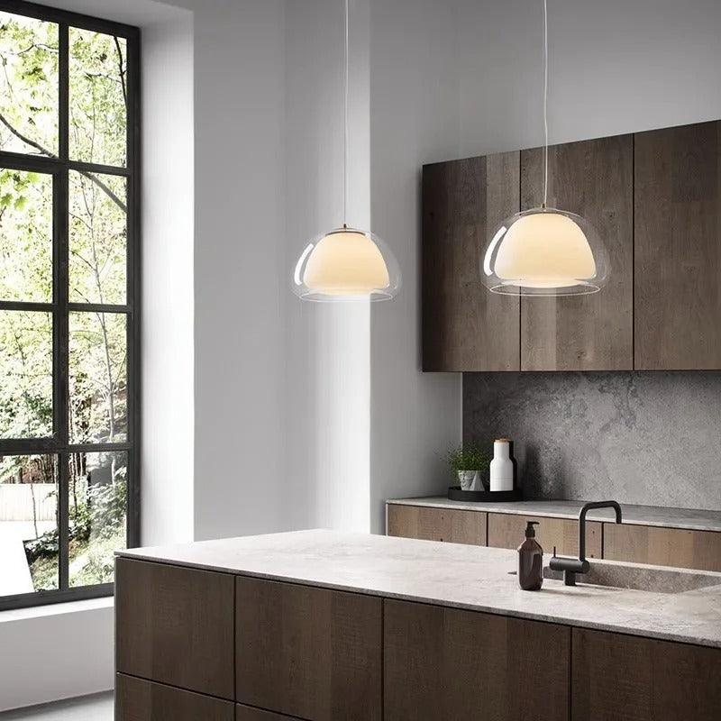 Nuva | Double Glass Pendant Light