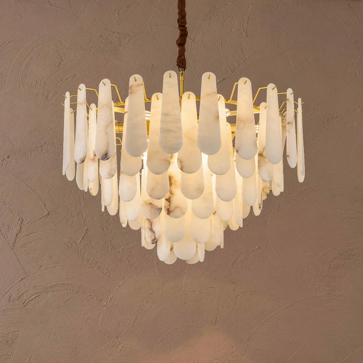 Pietre | Alabaster &amp; Brass Chandelier